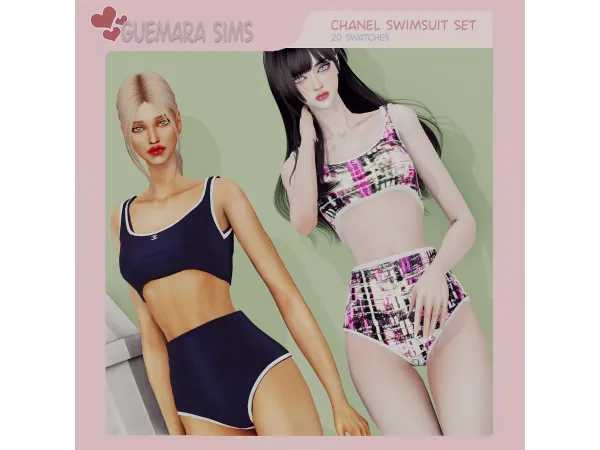 Chanel swimsuit set by Guemara