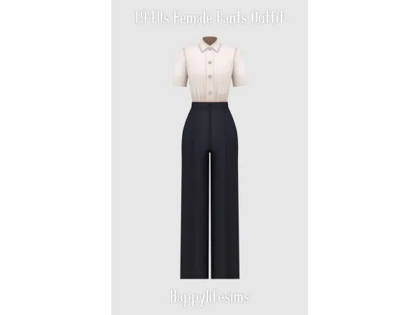 [Lonelyboy] TS4 1940s Female Pants Outfit