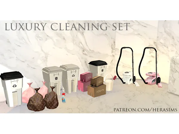 Alpha Luxury cleaning set - The Sims 4 Custom Content