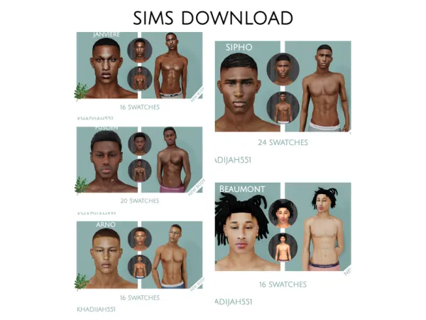 MALE SKIN FACTORY SIMS DOWNLOADS by khadijah551