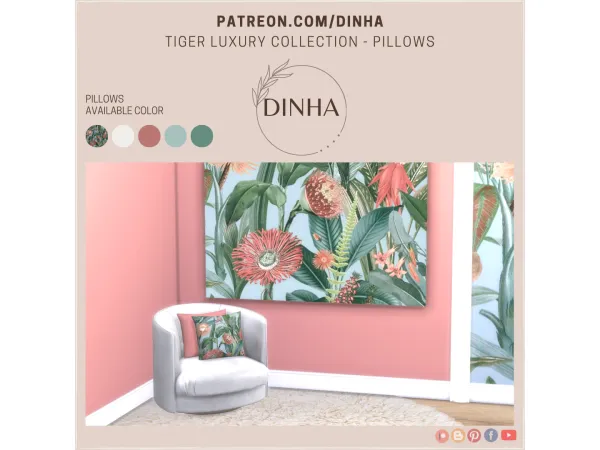 Mix Tiger Ultimate Luxury Collection FREE PILLOWS - The Sims 4 Custom Content