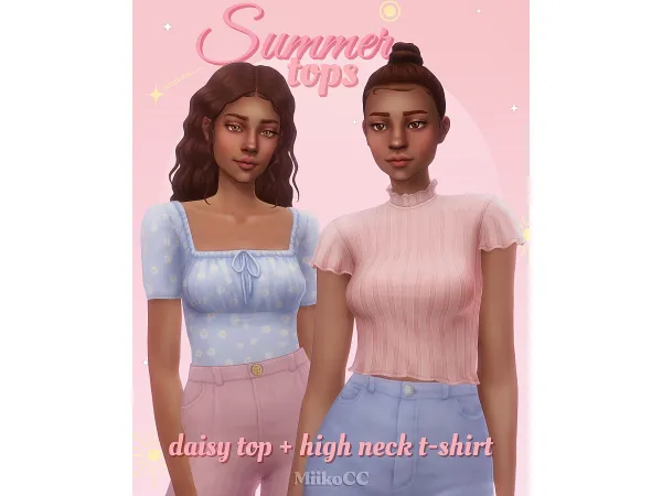 Maxis Match Summer tops by Miiko - The Sims 4 Custom Content