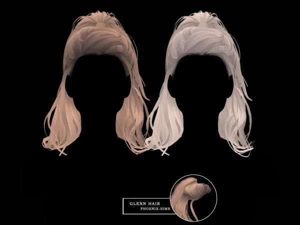 Alpha Glenn Hair - The Sims 4 Custom Content