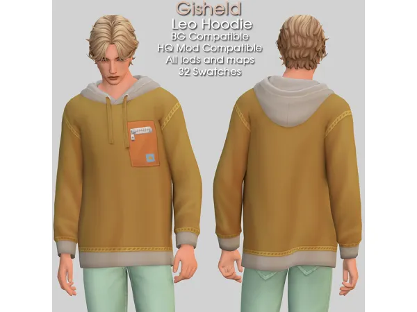 Maxis Match Leo Hoodie - The Sims 4 Custom Content
