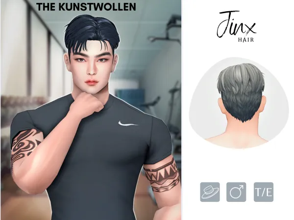 Maxis Match Jinx male hair - The Sims 4 Custom Content