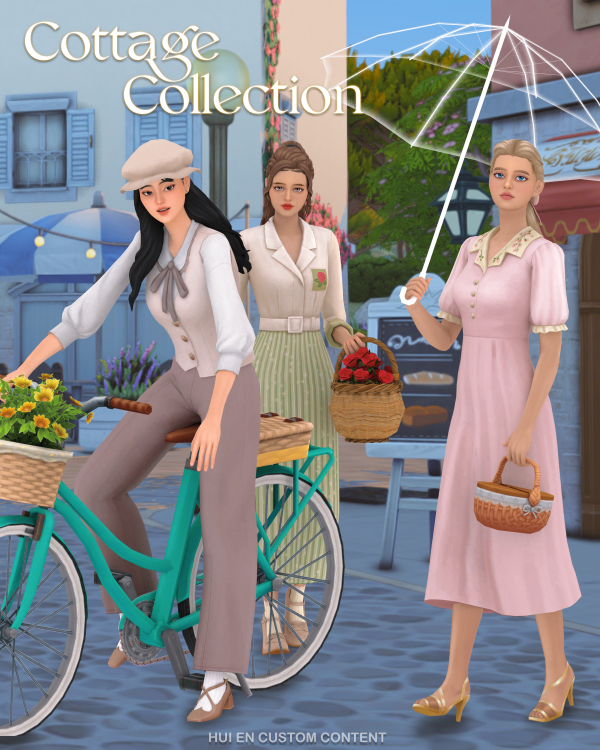 Maxis Match Cottage Collection (5 Items ) by simsfinds - The Sims 4 Custom Content