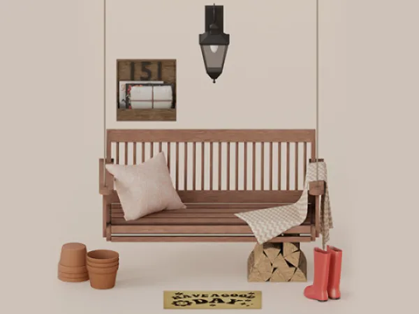 Alpha Porch Set by mechtasims - The Sims 4 Custom Content