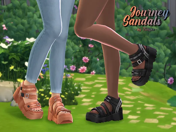 Maxis Match Journey Sandals by Trillyke - The Sims 4 Custom Content