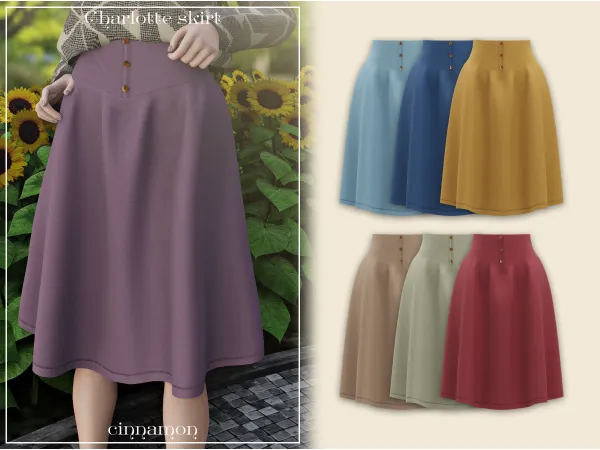 Alpha Charlotte skirt sims by cinnamon - The Sims 4 Custom Content