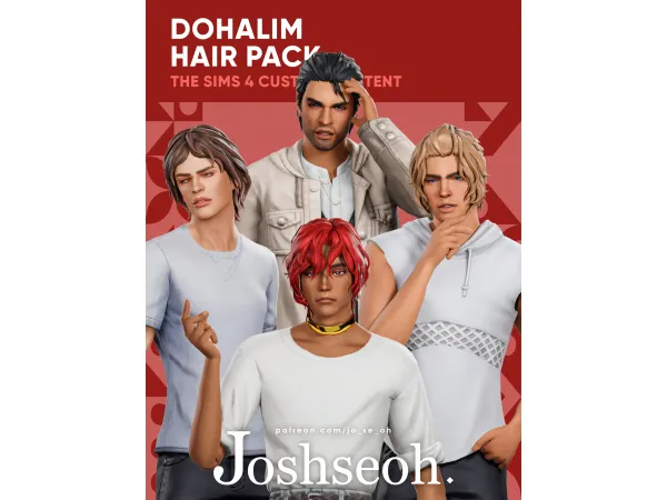 Maxis Match Dohalim Hair Pack (jo_se_oh joshseoh) by Josh - The Sims 4 Custom Content