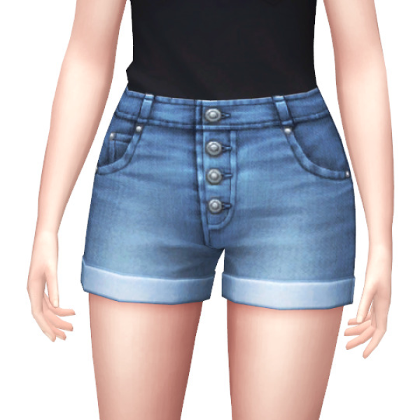 Maxis Match Summer Jean Shorts by simsfinds - The Sims 4 Custom Content