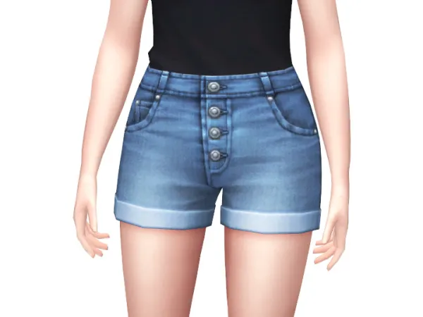 Maxis Match Summer Jean Shorts - The Sims 4 Custom Content