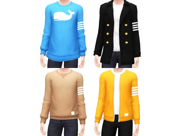 Maxis Match Male tops - The Sims 4 Custom Content