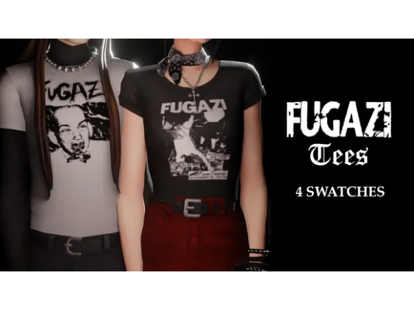 Maxis Match fugazi tees by mellosakicc - The Sims 4 Custom Content