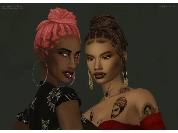 Maxis Match ZAHRA ZAHARA HAIRS - The Sims 4 Custom Content