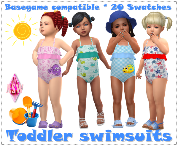 Maxis Match Toddler Swimwear Basegame compatible by simsfinds - The Sims 4 Custom Content