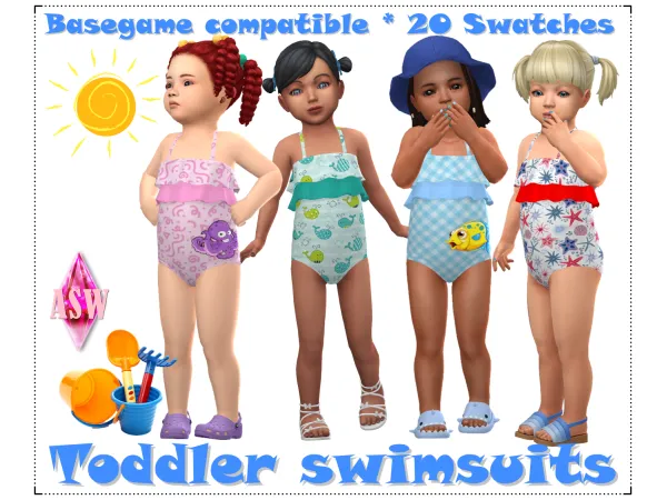 Maxis Match Toddler Swimwear Basegame compatible by Annett's Sims 4 Welt ASW - The Sims 4 Custom Content