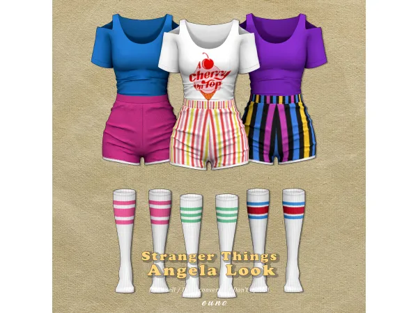 Stranger Things Rinko mania angela look by euno sims