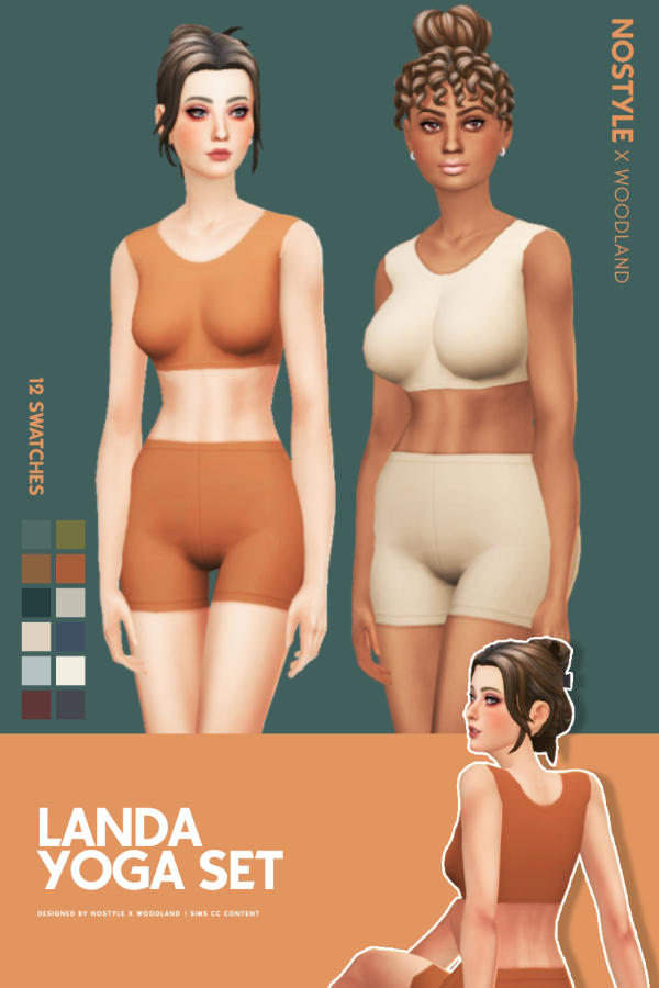 Maxis Match LANDA YOGA SET by simsfinds - The Sims 4 Custom Content