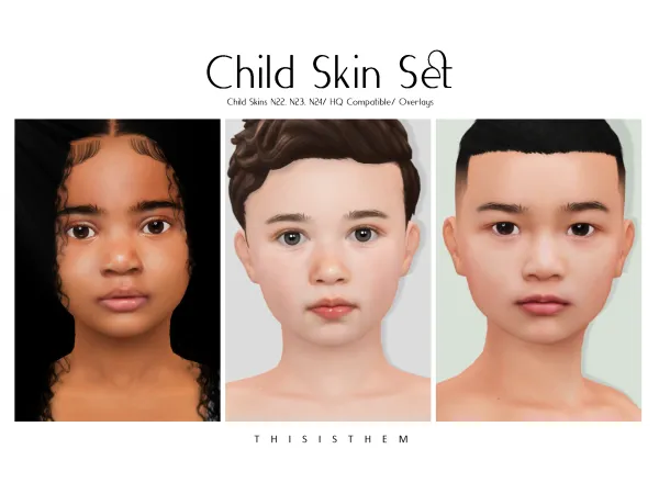 Alpha Child Skin Set by ThisIsThem - The Sims 4 Custom Content