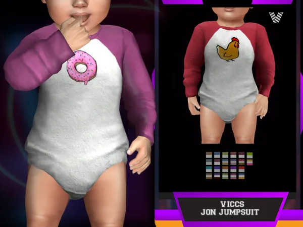 Alpha VICCS_JON JUMPSUIT (INFANTS VERSION) - The Sims 4 Custom Content