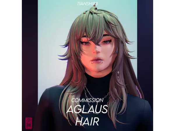 Maxis Match AGLAUS HAIR by TIANSHI - The Sims 4 Custom Content