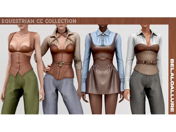 Alpha Belaloallure_Equestrian collection by Belaoallure - The Sims 4 Custom Content