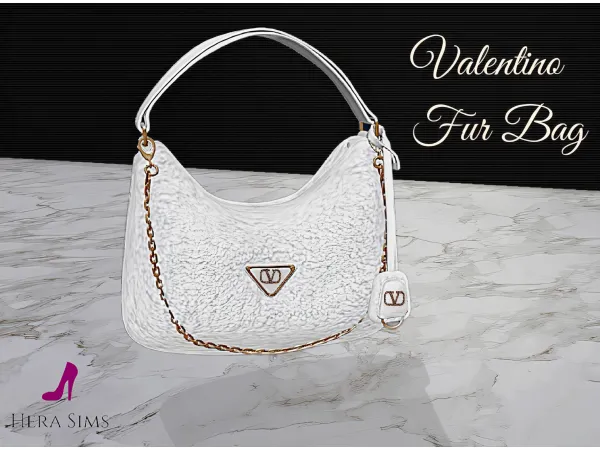 Alpha Valentino fur bag by herasims4 - The Sims 4 Custom Content