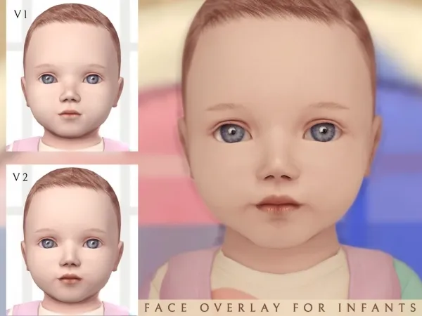 Mix Face overlay for infants - The Sims 4 Custom Content