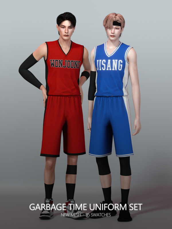 Alpha Garbage Time Uniform Set by simsfinds - The Sims 4 Custom Content