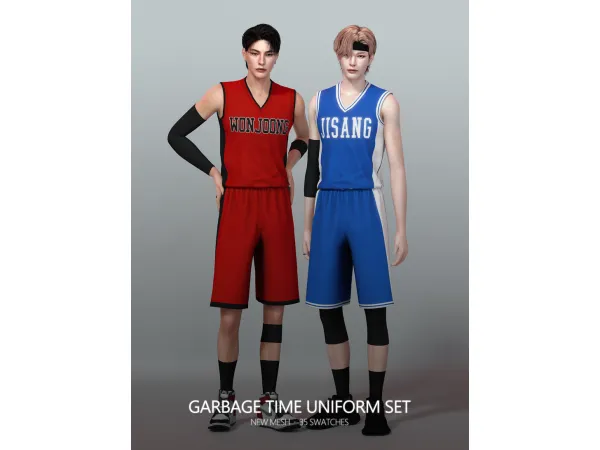 Alpha Garbage Time Uniform Set by RONA_SIMS - The Sims 4 Custom Content