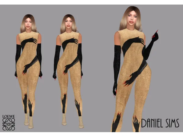 Alpha Beyonce in LOEWE - The Sims 4 Custom Content