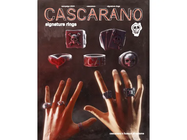Alpha SIGNATURE RINGS by cascarano - The Sims 4 Custom Content