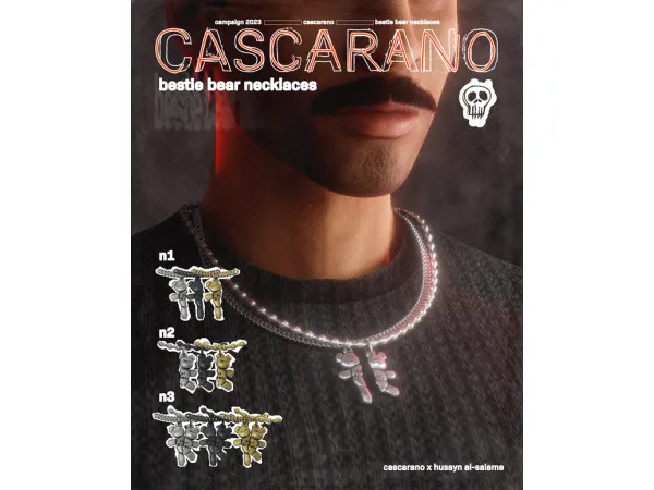 Alpha BESTIE BEAR NECKLACES by cascarano - The Sims 4 Custom Content