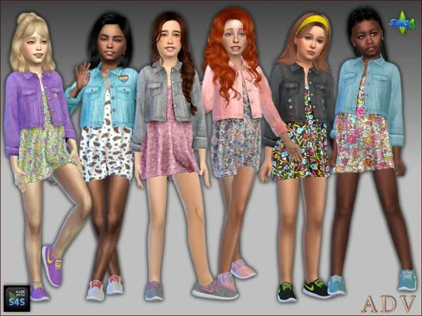 Alpha Dresses and shoes for girls - The Sims 4 Custom Content
