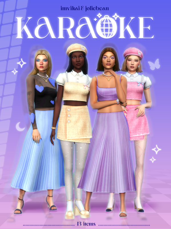 Maxis Match KARAOKE COLLECTION IMVIKAI JOLIEBEAN by simsfinds - The Sims 4 Custom Content