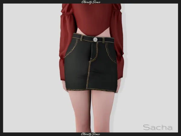 Alpha Sacha Skirt Child - The Sims 4 Custom Content