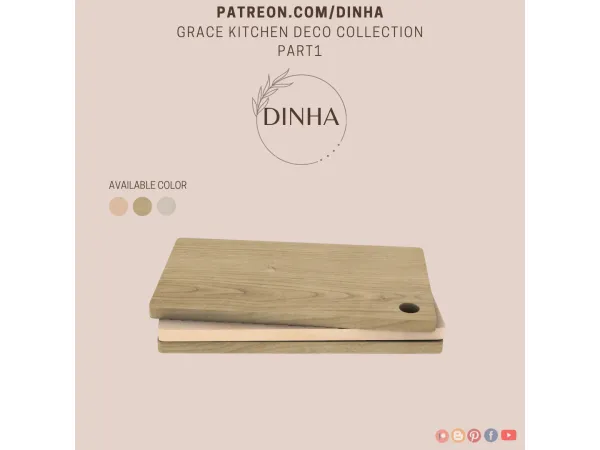 Mix Grace Kitchen Deco Board - The Sims 4 Custom Content