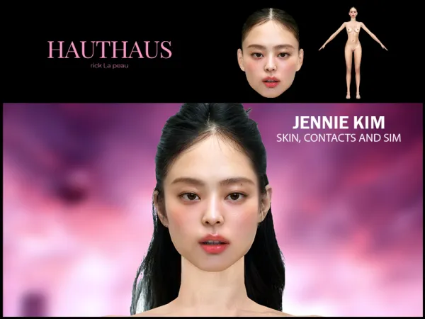 Alpha Jennie Skin and Sim for (Super Real) by Hauthaus - The Sims 4 Custom Content