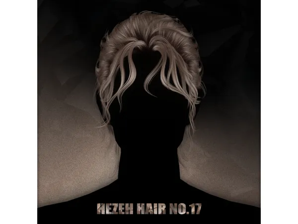 Alpha [Hezeh]Hair_No17 - The Sims 4 Custom Content