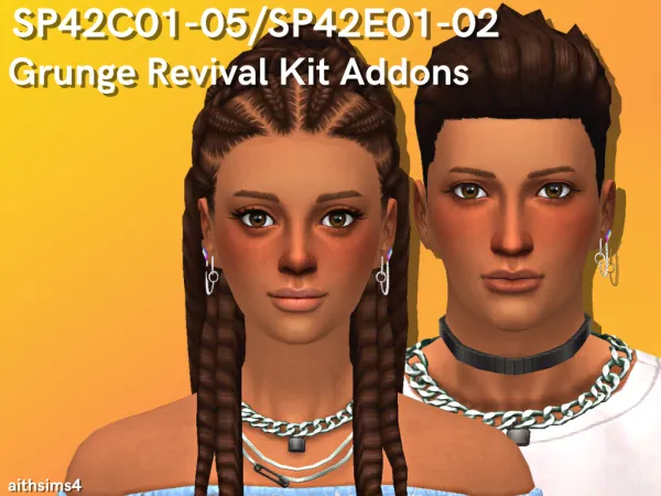 Maxis Match Grunge Revival Kit Addons by aith - The Sims 4 Custom Content