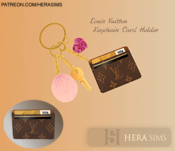 Alpha Louis Vuitton Keychain Card Holder by herasims4 - The Sims 4 Custom Content