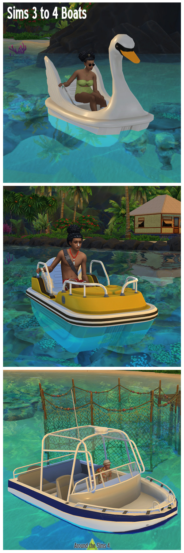 Maxis Match Around Sims 3 to 4 Boats by simsfinds - The Sims 4 Custom Content