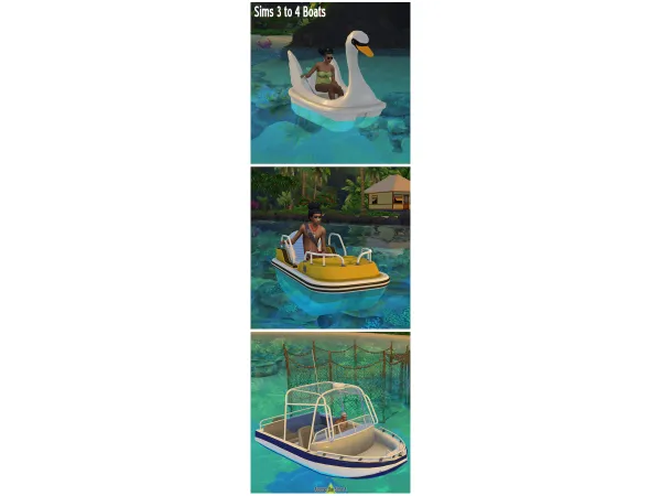 Maxis Match Around Sims 3 to 4 Boats - The Sims 4 Custom Content