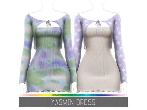 Alpha YASMIN DRESS by simpliciaty - The Sims 4 Custom Content