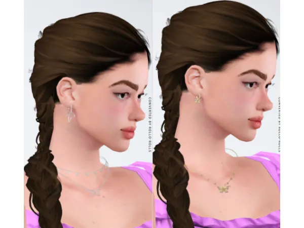 Christopher067 Papillon Earrings Necklace 4t3 - The Sims 3 Custom Content