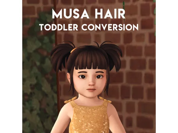 Maxis Match MUSA HAIR for toddlers by musilizzy - The Sims 4 Custom Content