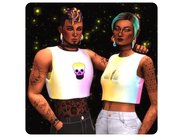 Maxis Match Alkaline Top by WastelandWhisperer - The Sims 4 Custom Content