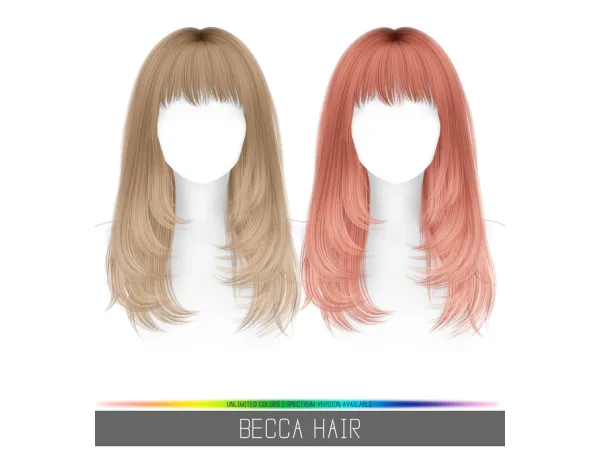 Alpha BECCA HAIR by Simpliciaty - The Sims 4 Custom Content