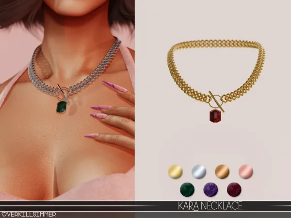 Alpha Kara necklace - The Sims 4 Custom Content